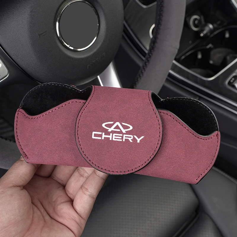 Car Sun Visor Glasses Box Card Pen Holder Storage Case For Chery Omoda Tiggo 7 8 Pro 4 3 Fulwin 2 Arrizo 6 QQ 5x X1 T11 5 Gx EQ7