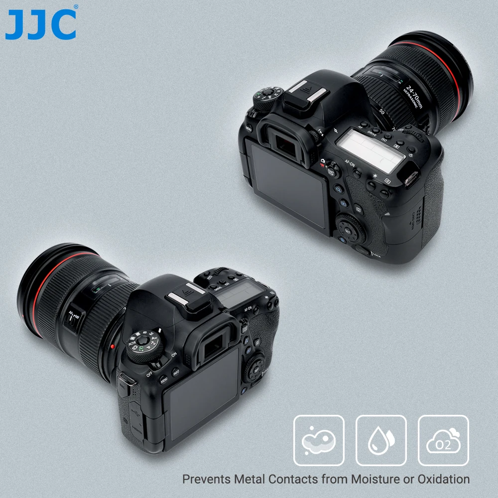 JJC 2Pcs/Set Hot Shoe Cover for Canon Camera&Flash Contact Protector Flash Mounting Foot Cap for Canon EOS M50 90D 80D 850D 750D