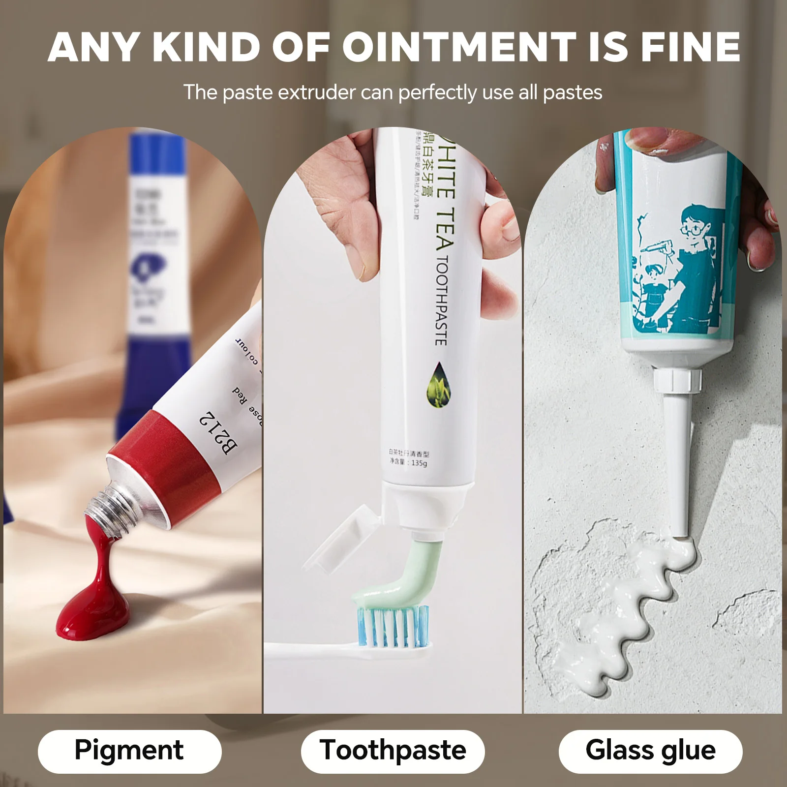 2 Color Metal Toothpaste Squeezer for Hair Color