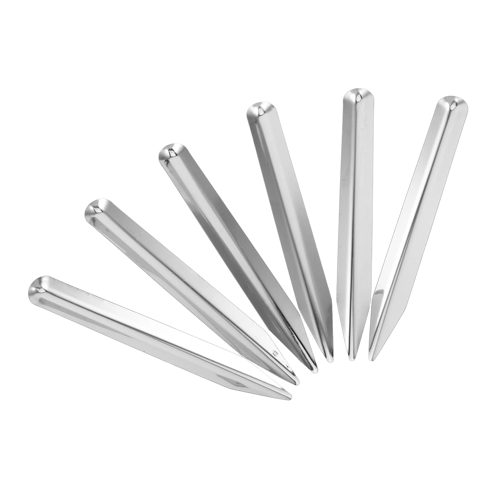 

6pcs Stainless Steel Lab Spoon Round Pointed Tip Efficient Mixing Sampling Versatile Laboratory Scoop Spatula Biology