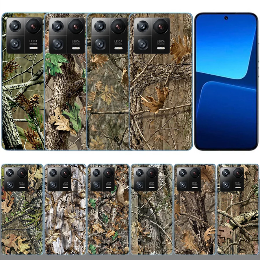 Realtree Real Tree Camo Clear Luxury For Xiaomi Mi 13 12 12T Pro 11 Ultra 11T 11i 10 10T 9 9T 8 Lite 6X 5X A3 CC9E A2 A1 Phone C