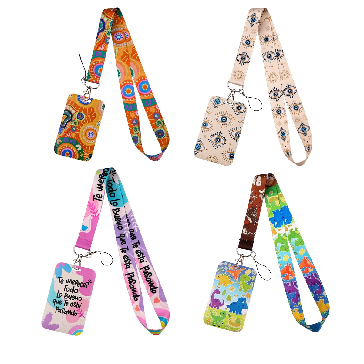Travel Accessories Officeworks - Boze oog en kleurrijke print lanyard