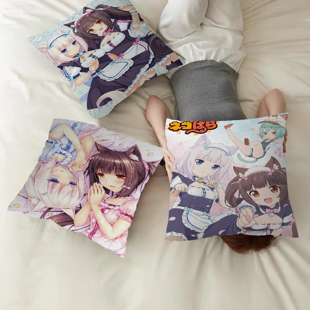 Anime Nekopara Pillow Gift Home Office Decoration Bedroom Sofa Car Cushion Cover case 45x45