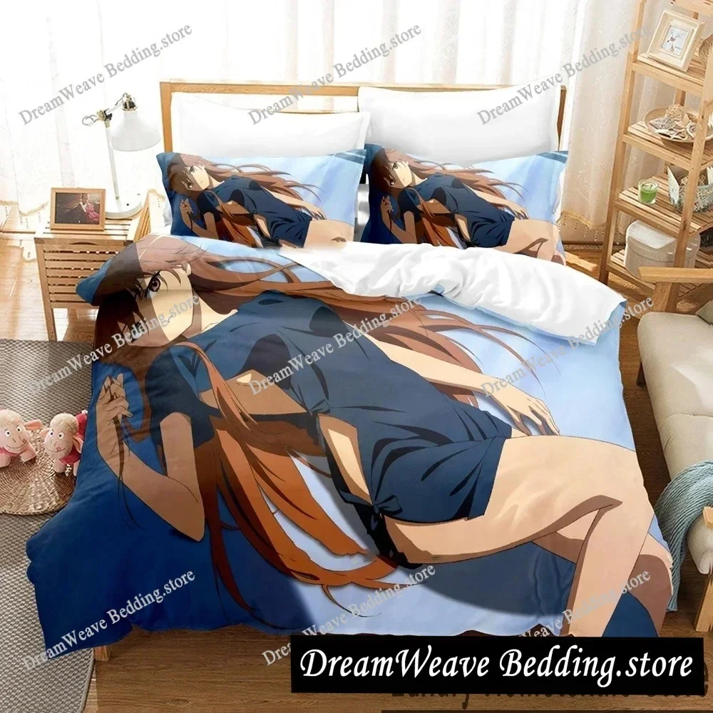 Anime Okami-san and Her Seven Companions Bedding Set Duvet Cover Bed Set Quilt Cover Pillowcase Comforter King Queen Size
