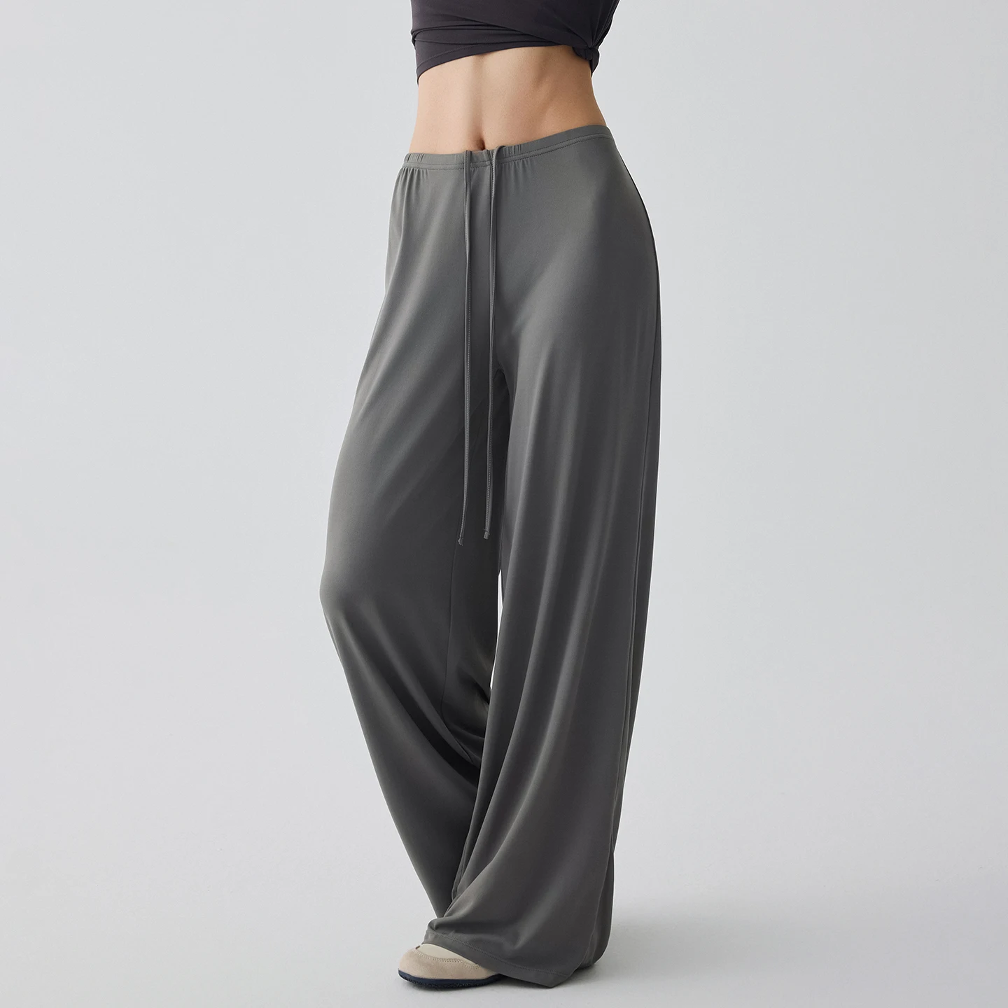 Lightweight Loose Long Pants Cool Running Casual Wide-Leg Sports Pants Slimming Pilates Training Fitness Pants