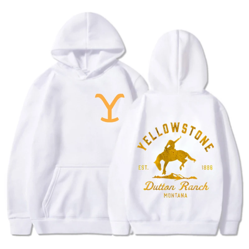 Hot New Yellowstone Dutton Printed Pullover Fashion Women Men Hoodies Long Sleeve Casual Hooded Sweatshirt