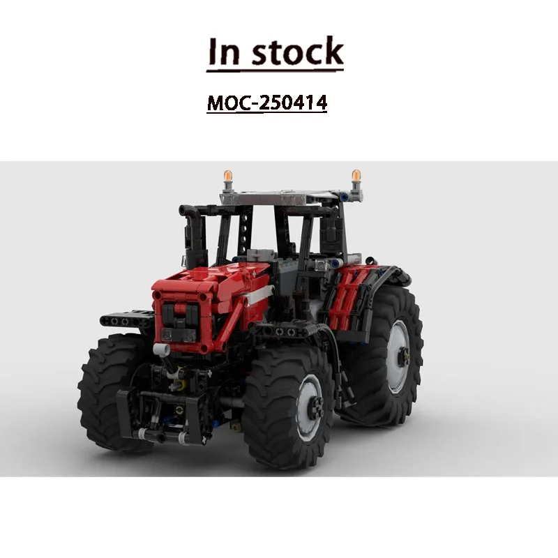 MOC-250414 Neuer Landwirtschaftlicher Traktor Baustein-Modellbausatz MOC Kreatives Spielzeug für Jungen Kindergeburtstag Weihnachtsgeschenk