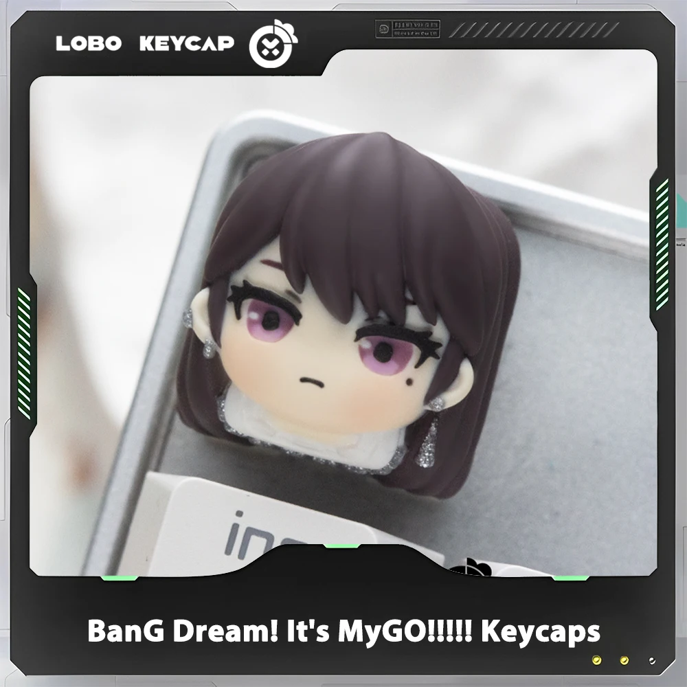 LOBO BanG Dream! It's MyGO Keycap Hand-made Resin Cute Keycap Mechanical Keyboard Keycaps Customized Gaming Accessories Gift