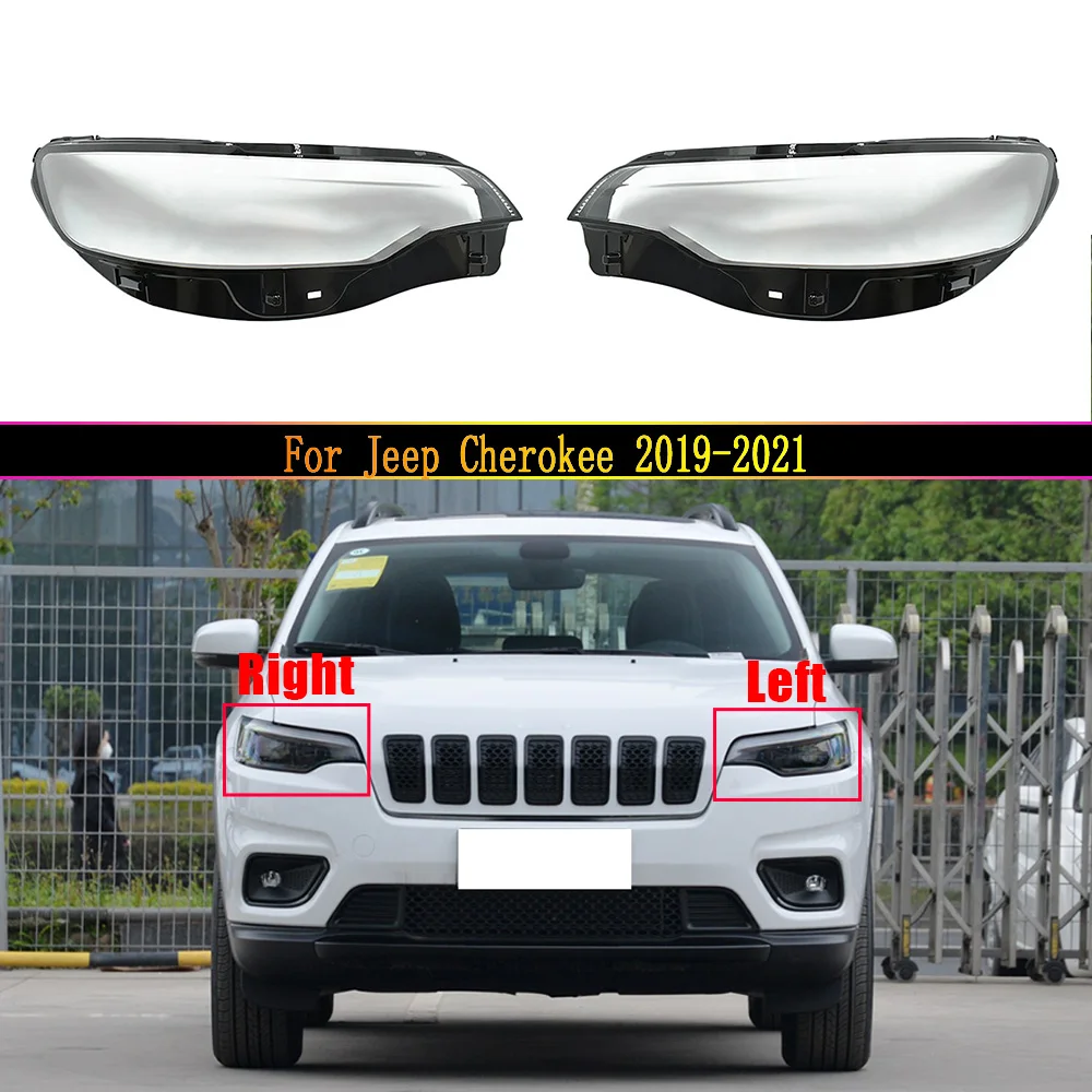 

Car Front Headlamp Head Lamp light Lampshade Lampcover Auto Glass Lens Shell Headlight Cover For Jeep Cherokee 2019-2021