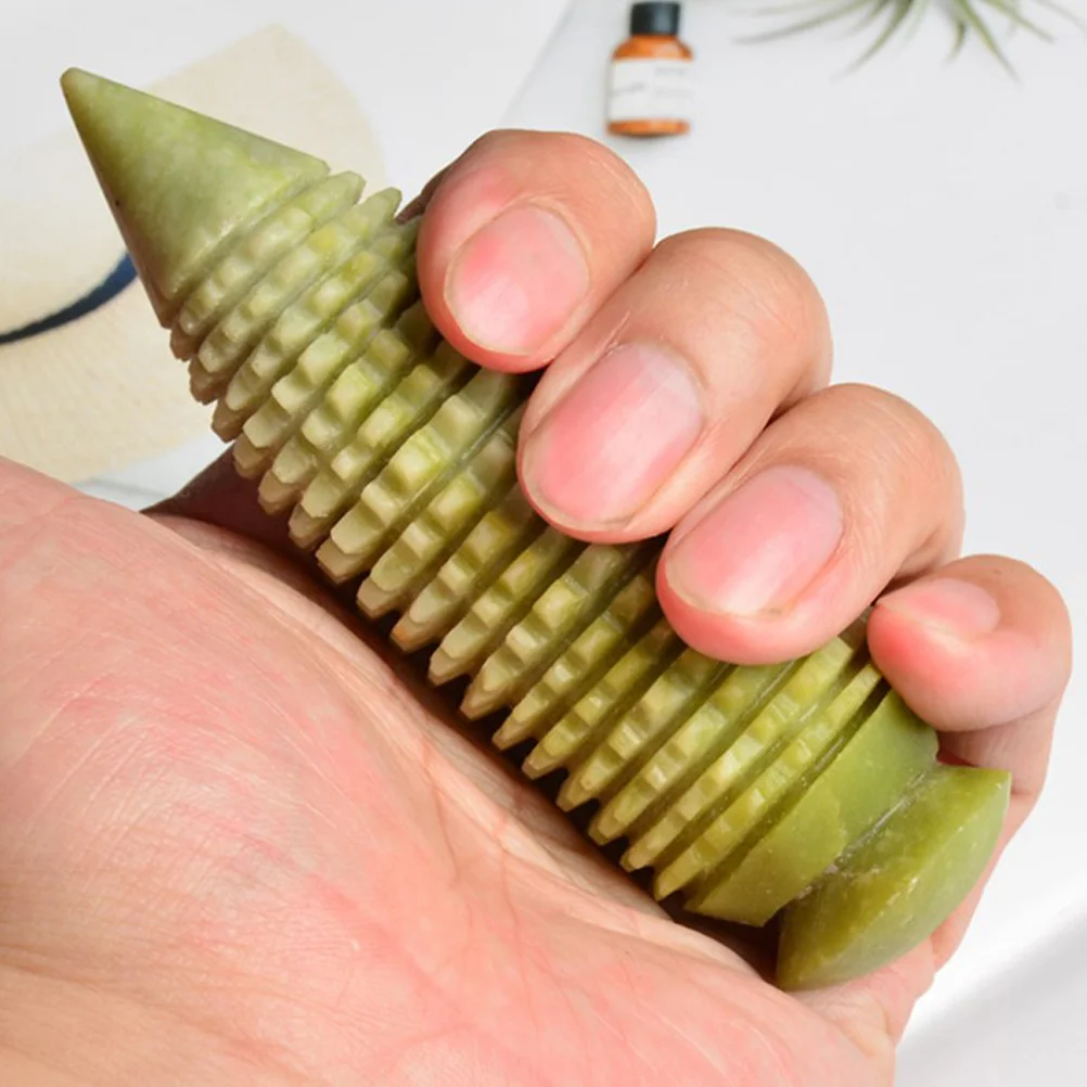 

1Pcs Jade Massage Stick Green Ergonomic Design for Full Body Muscle Roller Relief Promotes Blood Circulation Metabolism