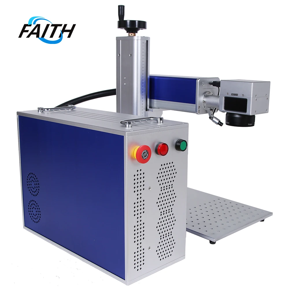 

20w 30w 50w Mini Fiber Laser Engraving Machine Portable 30w Fiber Laser Marking Machine With Rotary For Metal