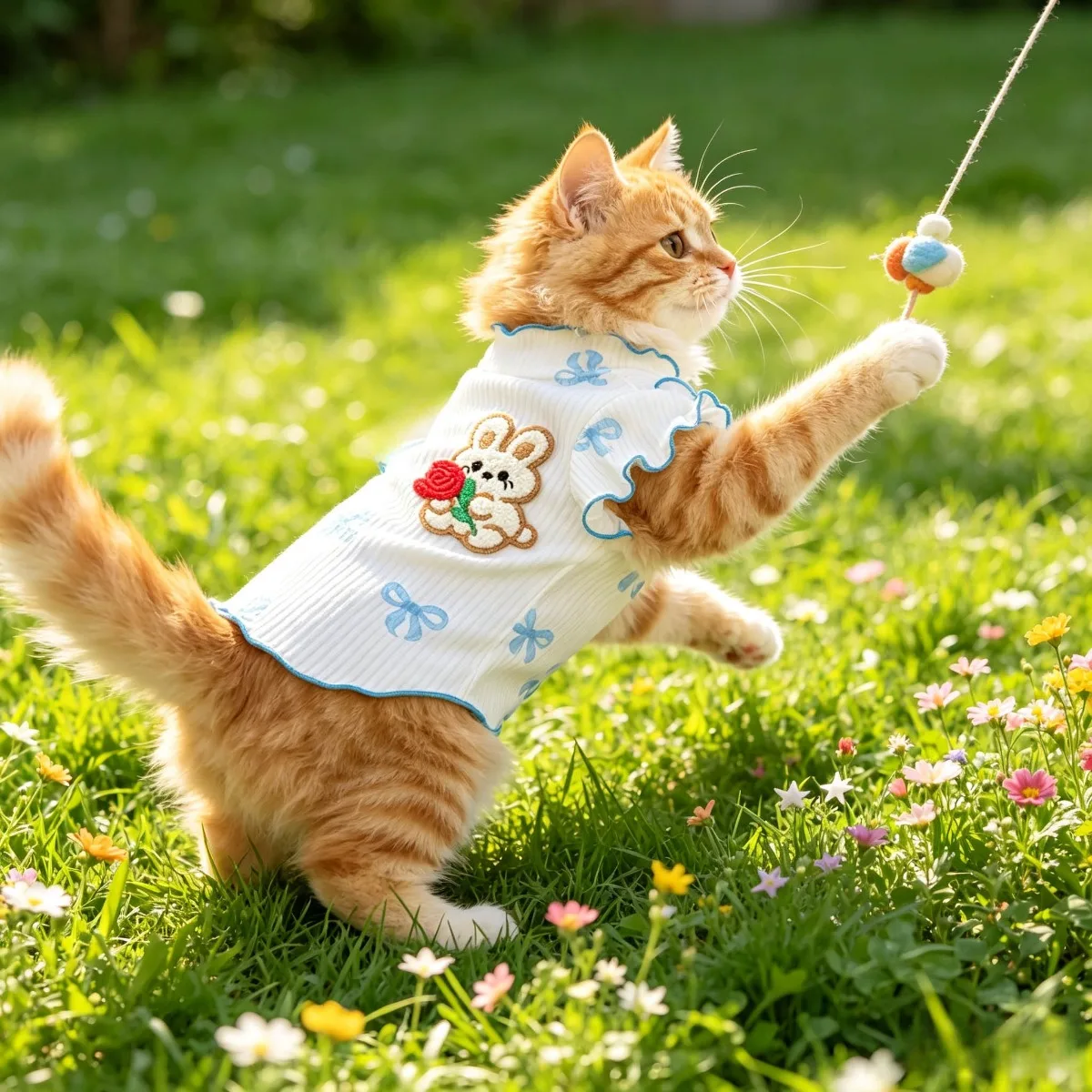 1PC  Dog Cat Shirt Pet Clothing Spring Summer Thin  T-Shirt for Teddy Bear Small Dog and Cat view 6