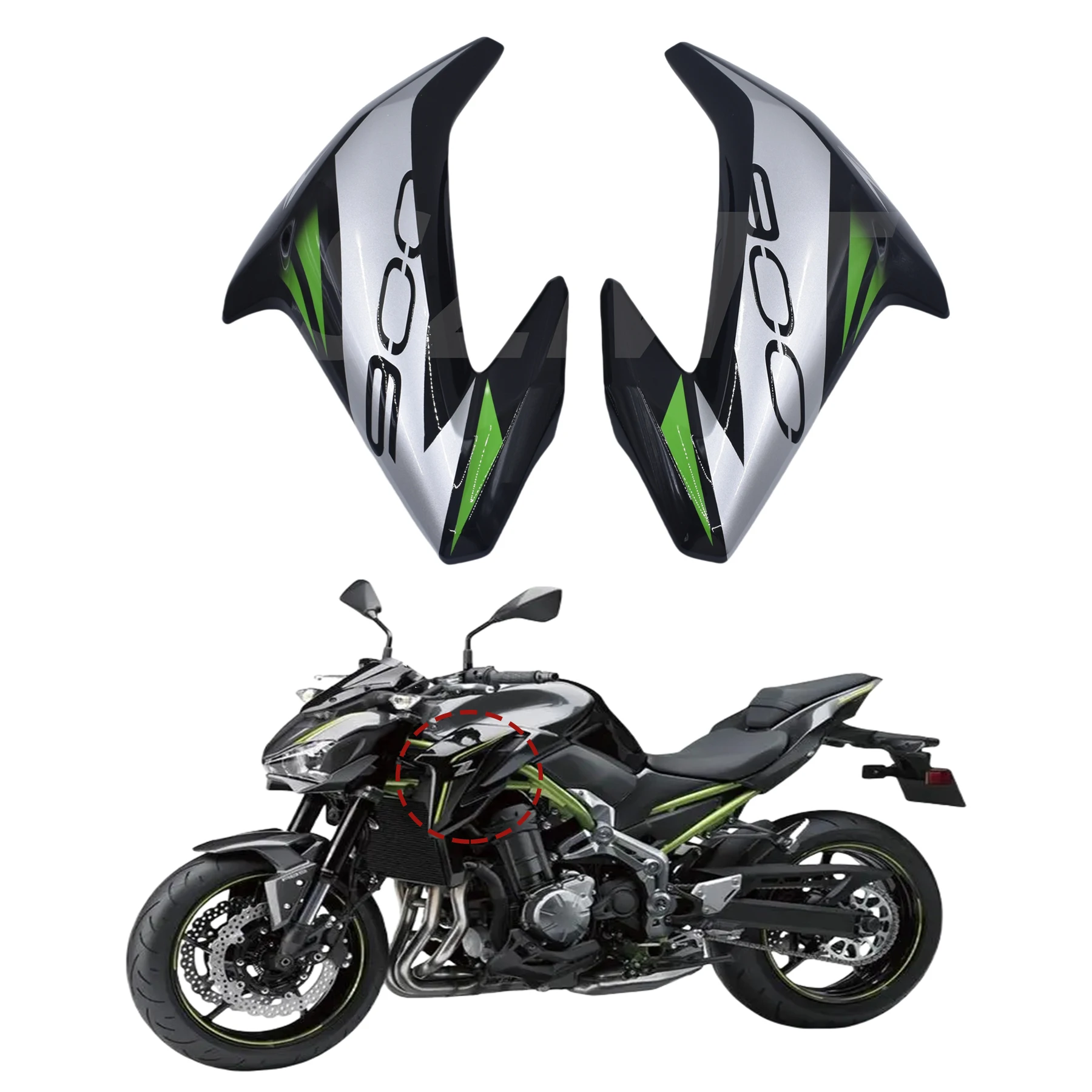 

Z-900 Trim Cover Fairing Cowl Gas Guard Fuel Tank Front Side Panel Fit For Kawasaki Z 900 2017-2019 Z900 Motorcycle Accessories