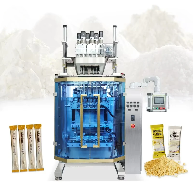 Customized Granule Packaging Machine Multi Lane Stick Packs 5g Sachet Milk Tea Black Pepper Powder Sugar Packaging Machine