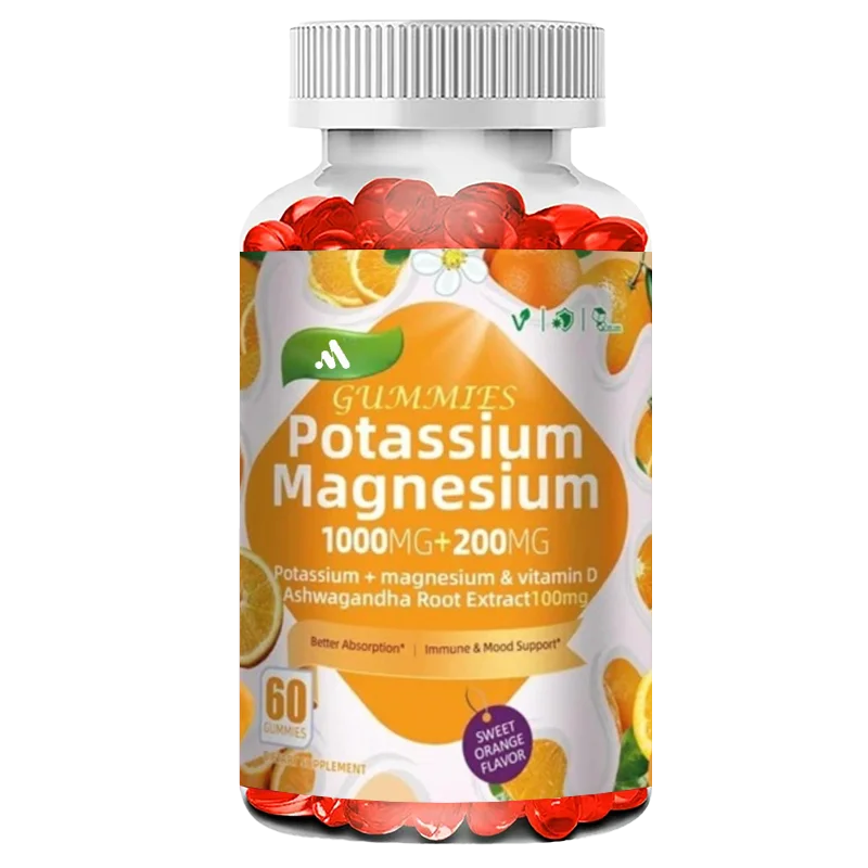 Potassium Magnesium Gummies, B6,D3, Potassium Citrate Is Suitable for Leg Spasms, Muscles, and Electrolytes