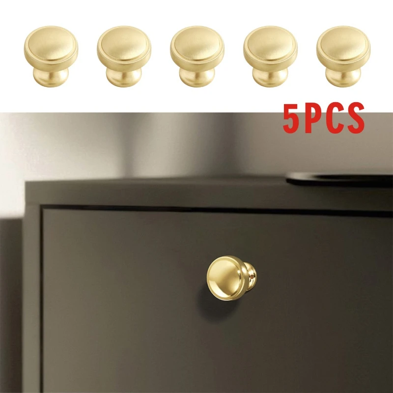 Aluminum Alloy Round Single Hole Gold Black Cabinet Door Handle Simple Shoe Cabinet Drawer Wardrobe Cabinet Handle Wholesale