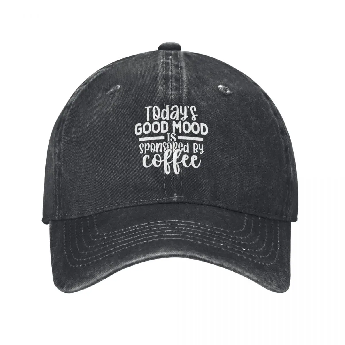 Today's Good Moods Is Sponsored By Coffee Baseball Hats Dad Hats Adjustable Baseball Cap for Men Women Cowboy Hat