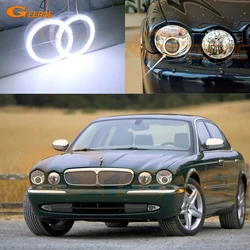 For Jaguar XJ XJ6 XJ8 X350 X358 2003-2009 Xenon Headlight Excellent Ultra Bright COB Led Angel Eyes Kit Halo Rings Day Light