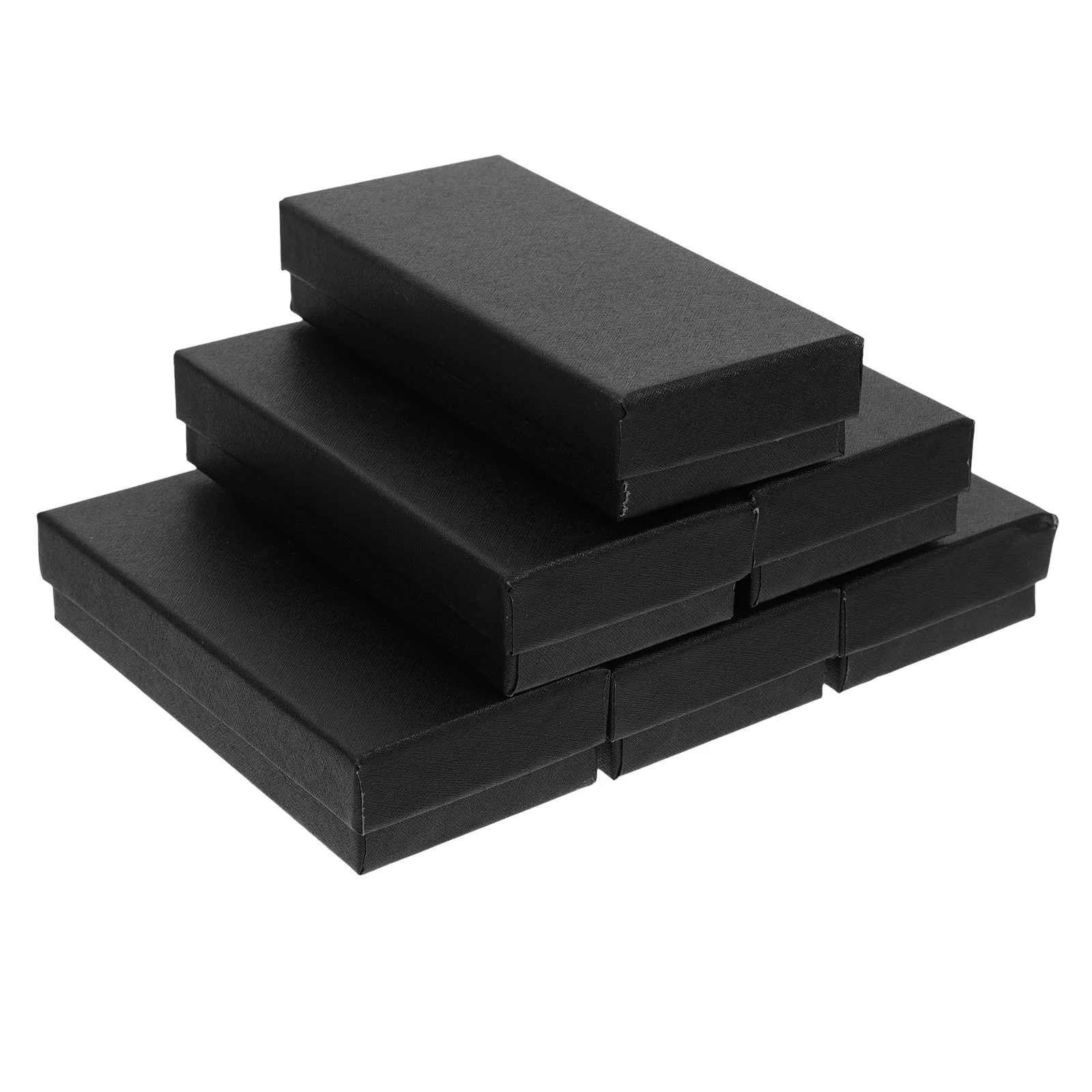

6pcs Luxury Display Box Travel Case Packaging Single Storage Holder Jewelry Container Portable Wrapping Organizer Rectangle