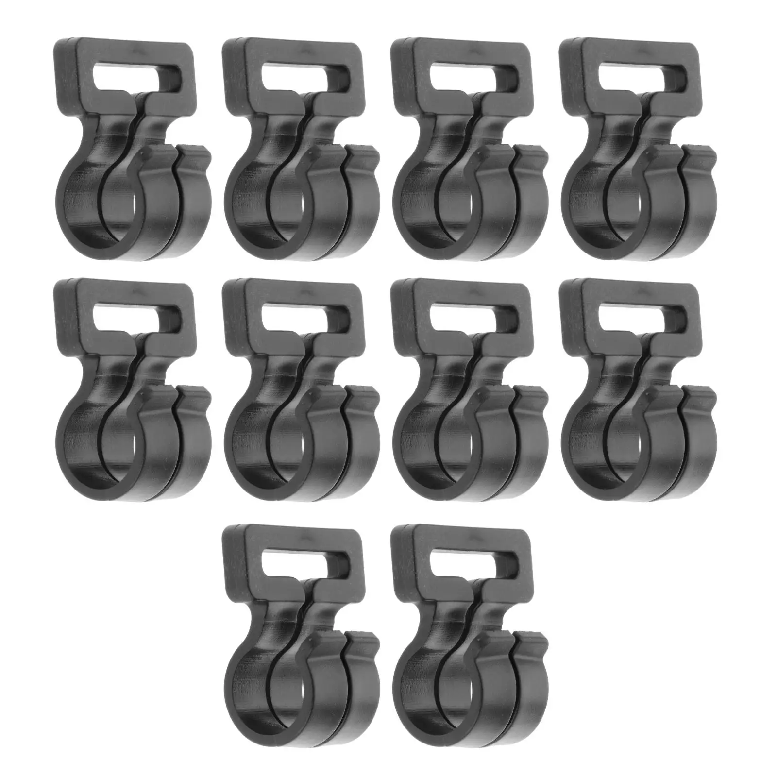 10 Pieces Camping Tent Pole Hook Awning Hooks Inner Hanger Clips Nylon High Quality Replacement Tent Pole Hooks With Bifurcation