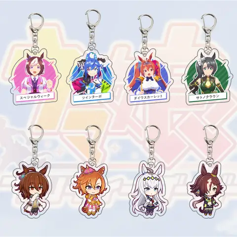 Fans gifts Anime keychains Acrylic Stand Ornaments Uma Musume Pretty Derby Oguri Cap Silence Suzuka Agnes Tachyon Clear Bliss