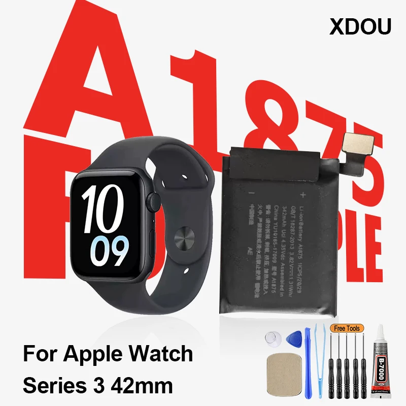 NOVA Bateria A1875 Versão GPS Real de 342mAh para Apple Watch Série 3 42mm Série 3 GPS A1875 iWatch