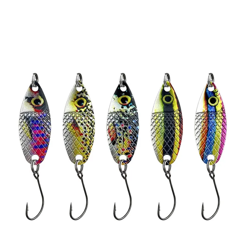 5 PCS/Set  Metal Jig Bazooka Simulated fish Scales Spoon Spinner Wobbler Bait Set with Tackle Box Kit  Pike Bass Fishing Lure