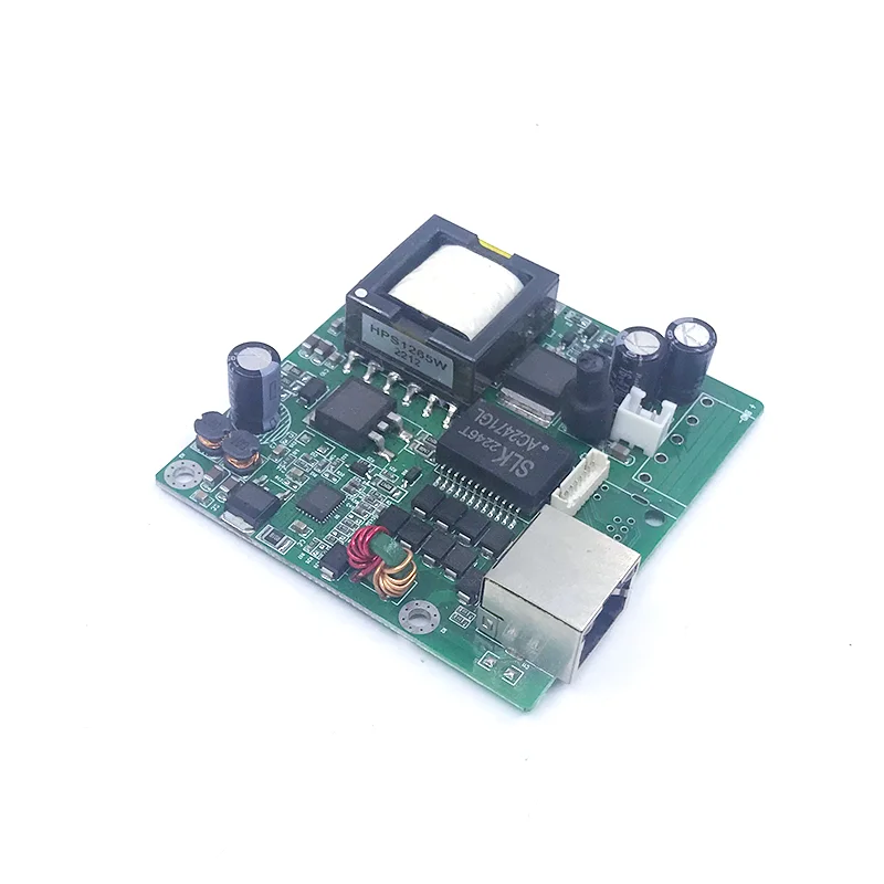High-power 2.5G Gigabit POE Splitter Standard AT/AF/BT Monitoring Power Supply Module 48V to 12V5.5A