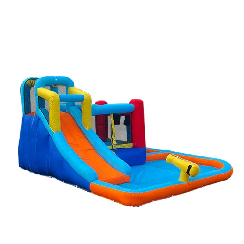 High Quality  Inflatable Inflatable Bounce House Inflatable Castle grassland Park Jumping Trampoline with Water Slide