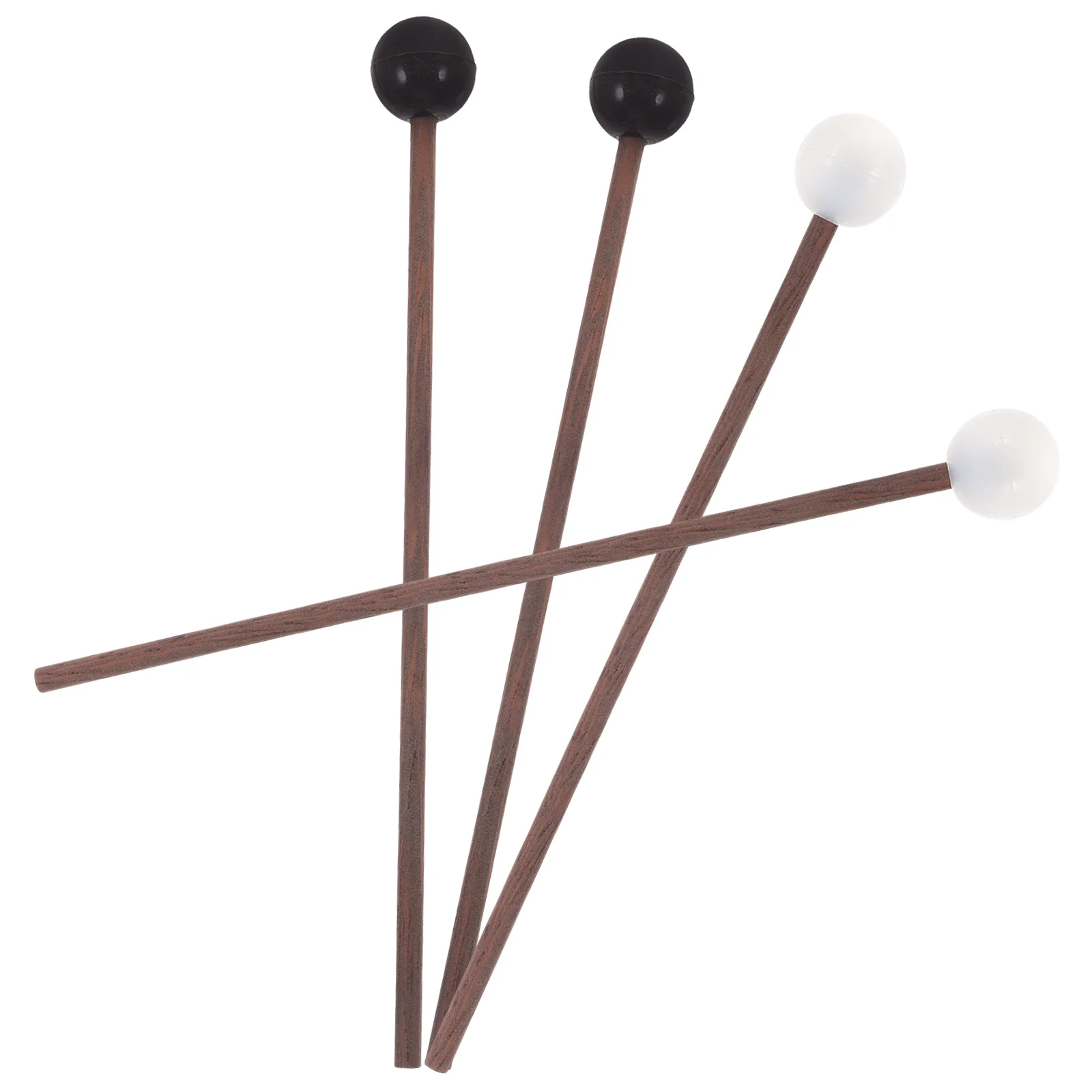 

2 Pairs Ethereal Drum Stick Portable Mallet Small Drumstick Drumsticks Gavel for Steel Tongue Percussion Instrument Parts Wood