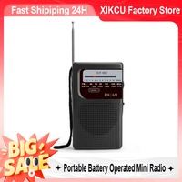 XIKCU ICF-962 Outdoor Stereo Radio AM/FM Pocket Pointer Radio 2 x AA Battery Operated for Indoor Outdoor Camping Emergency Us