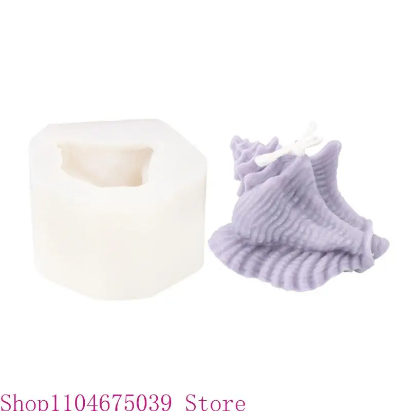 

5asd 3D Conch Shaped Candle Silicone Mold for DIY Hand-made Candle Ornaments Mould Handicrafts Making Tool Baking Mold