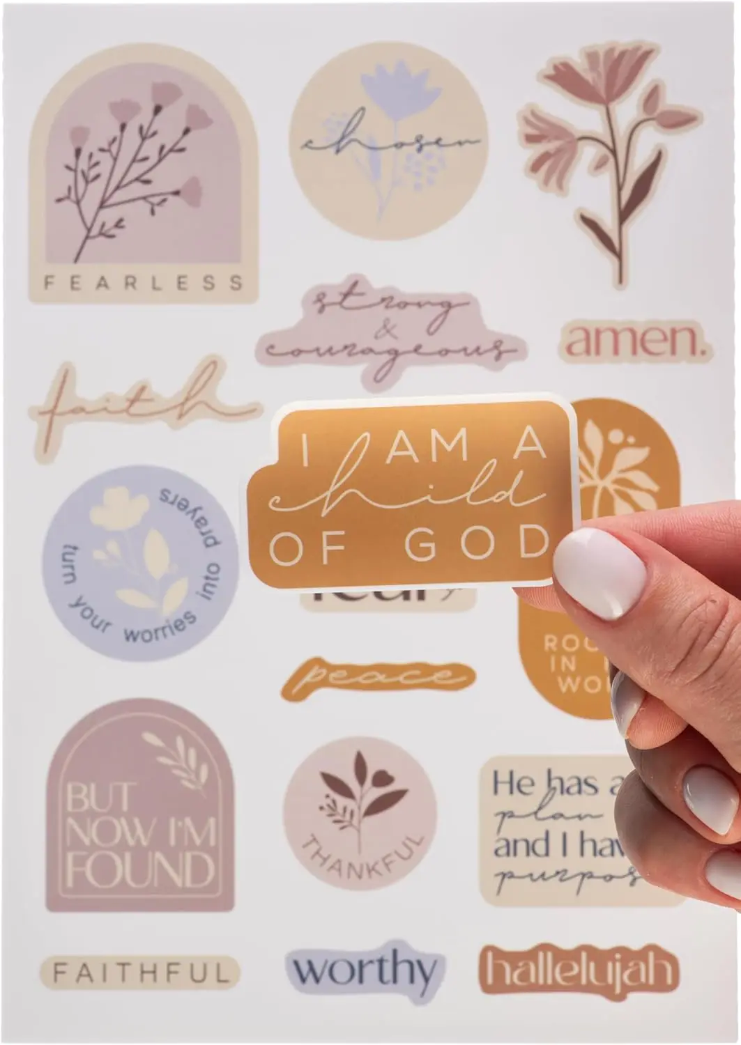 

Inspirational Christian Stickers, 88pcs Motivational Jesus Bible Stickers for Water Bottles, Laptops