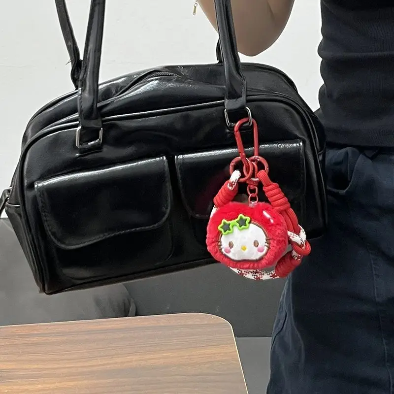 Urocze zawieszki do plecaków szkolnych Hello Kitty Sanrio, pluszowe breloczki dla dzieci, pluszaki, prezenty urodzinowe dla uczennic.