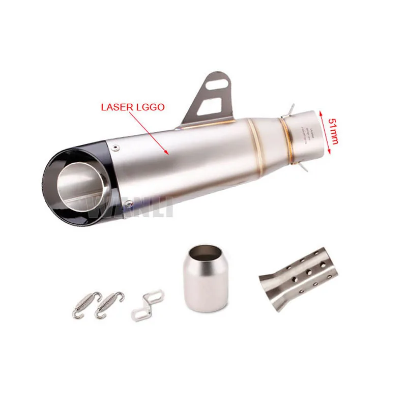 51mm 60mm Universele Motorfiets sc Uitlaat proyect Escape met DB Killer Voor Honda YZF R6 R3 R25 MT07 MT09 Z400 Z900 Z650 MT03