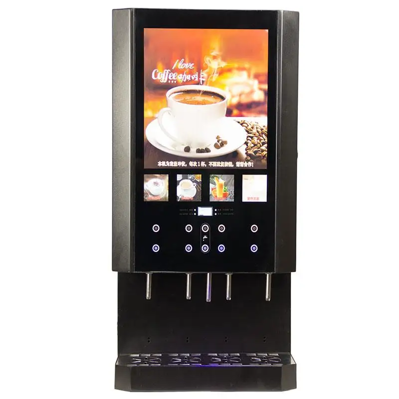 High Performance Stainless Steel Instant Coffee Maker Electric Vending Square Shape 220V