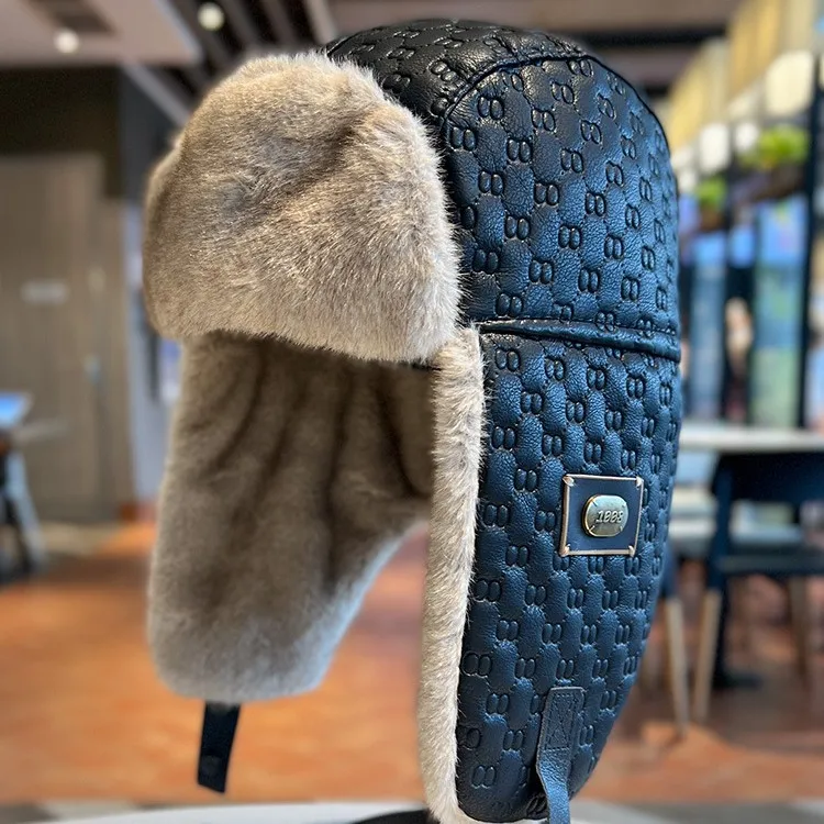 Кожаная шапка-ушанка-авиатор-траппер для мужчин и женщин, русская советская шапка-ушанка из искусственного меха, теплая уличная зимняя шапка
