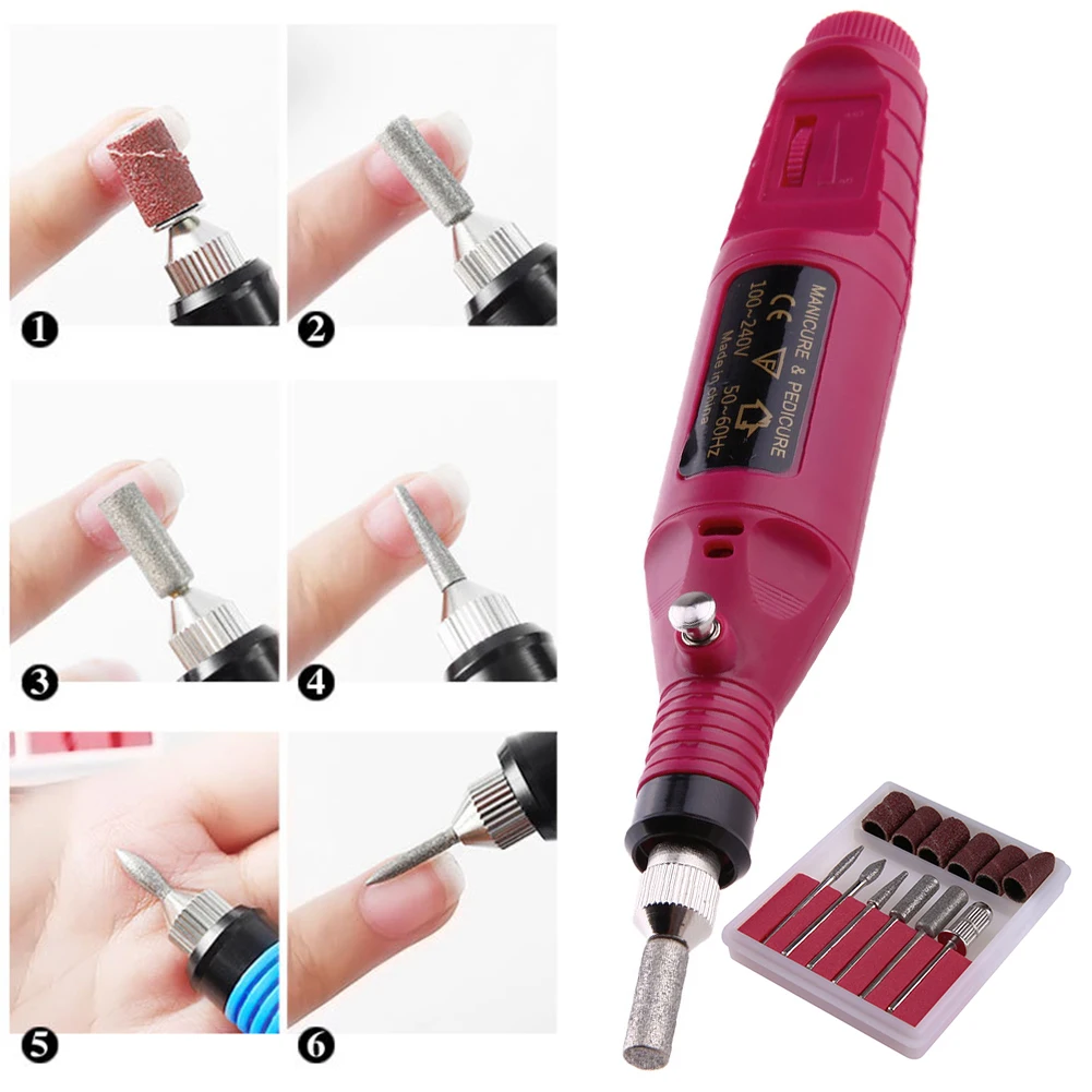 

Electric Nail File Lightweight Electrical Professional Nail File Manicure Pedicure Polishing Tool for Home Salon Use