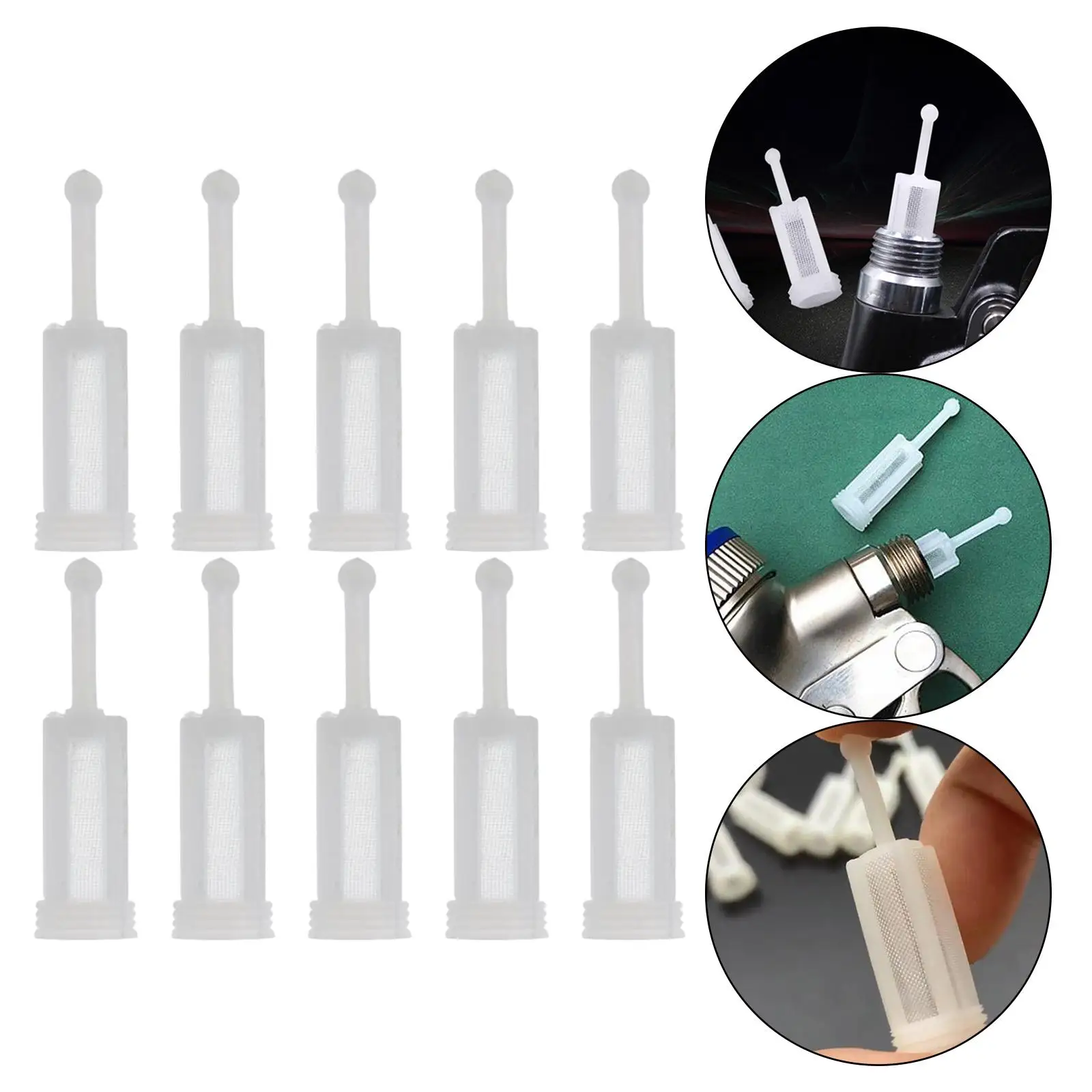 10pcs Universal Gravity Spray-Gun Filters Fine Mesh, Disposable Gravity Feed Spray-Gun Paint Strainer Reduce Clogging