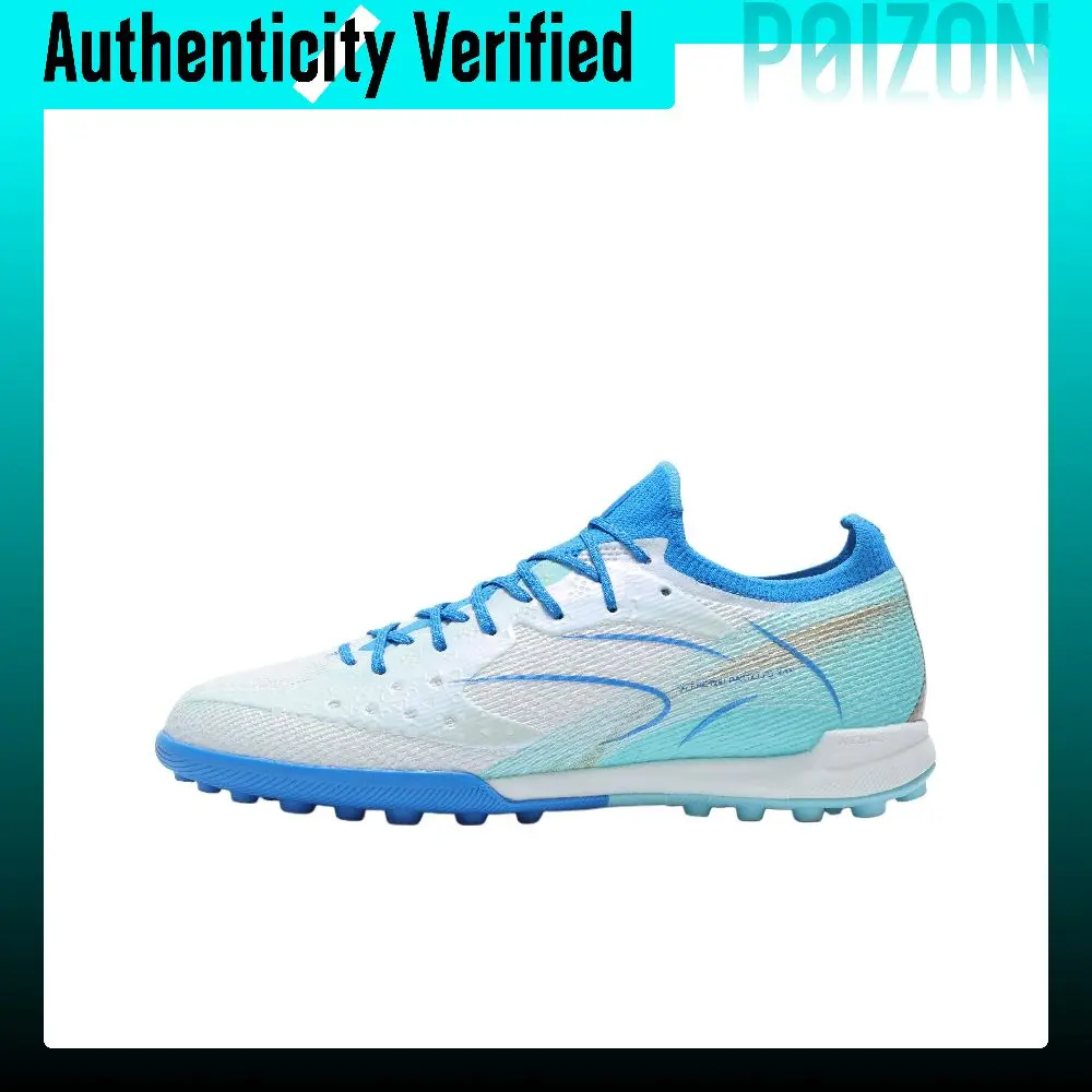 KELME Quick Spark 6.0 Cushioning Abrasion-Resistant Slip-Resistant Soccer Shoes Unisex White Blue High-end 8621ZX1406-