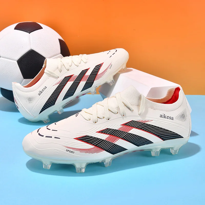 

Men's Football Boots Soccer Shoes High-top Kids Football Field Cleats Children Teenager Soccer Sports Sneakers Seamless