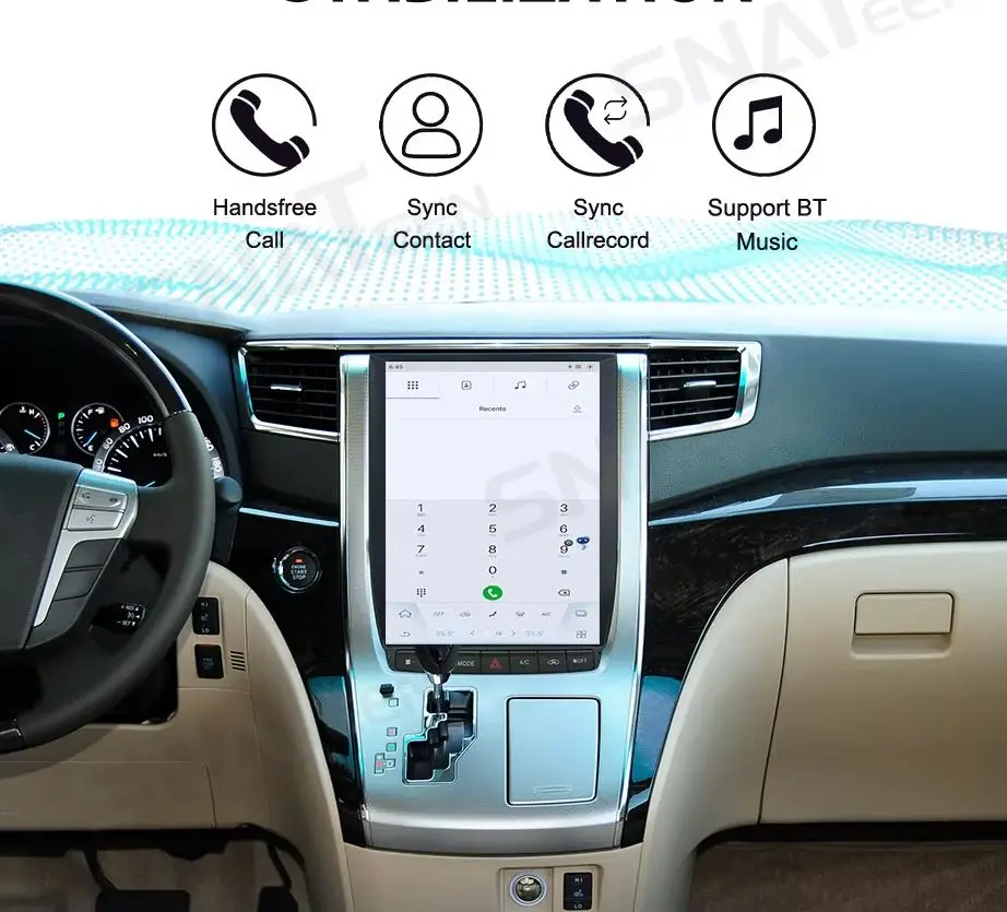 

Android 13 12,1-дюймовый HD-экран Автомобильное радио для Toyota Alphard 20 серии 2007-2014 GPS-навигация Мультимедийный плеер Радиолента