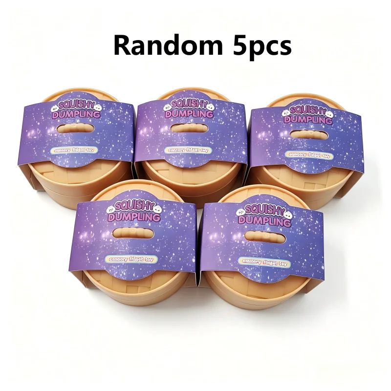 Mini Squeeze Stress Relief Dumplings in dozen, zachte en transparante TPR-speeltjes, sensorische stressverlichtende speeltjes.