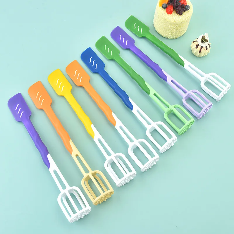 Multifunctional Kitchen Scraper Tool Set for Potatoes Fruits Vegetables Cakes Slicing Mashing Pureeing Peeling Random Color Asso