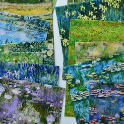 Oil Painting Fabric Sewing Clothes Quilting Pure Cotton DIY Handmade for Patchwork by Half Meter