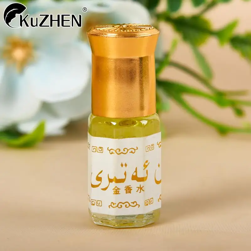 1PC 3ML Saudi Essential Oil Mini Perfume Alcohol-free Floral Notes Lasting Fragrance Men Women Flower Flavor Body Deodorization