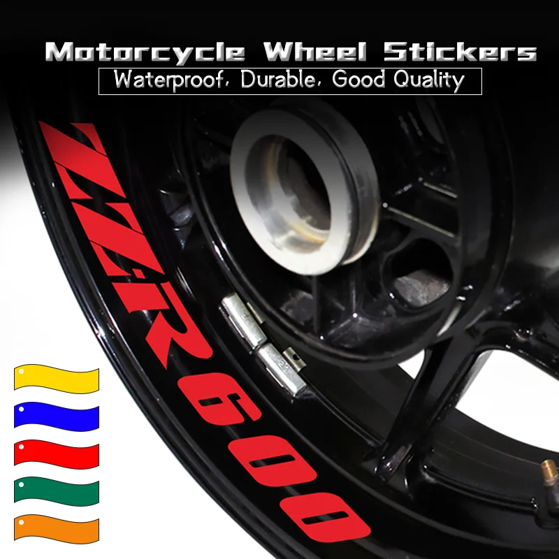 2024 For ZZ-R600 ZZ-R1100 ZZ-R1200 ZZ-R1400 Wheel Rim Stripe Tapes Waterproof Reflective Stickers zzr600 zzr1100 zzr1200 zzr1400