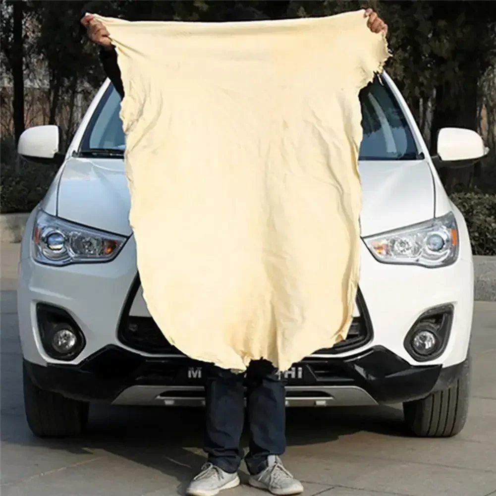 Super Absorbent Quick Drying Cloth Natural Chamois Cleans Genuine Leather Cloth Auto Motorcycle Home Wash Care Quick Dry Towel