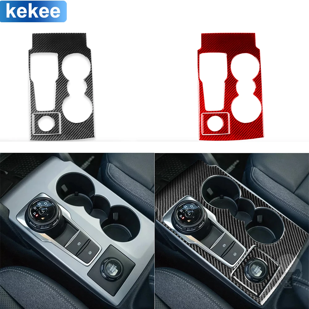 

For Frod Bronco Sport 2021 2022 2023 Gear Shift Gearbox Panel Set Trim Cover Real Carbon Fiber Sticker Car Interior Accessories