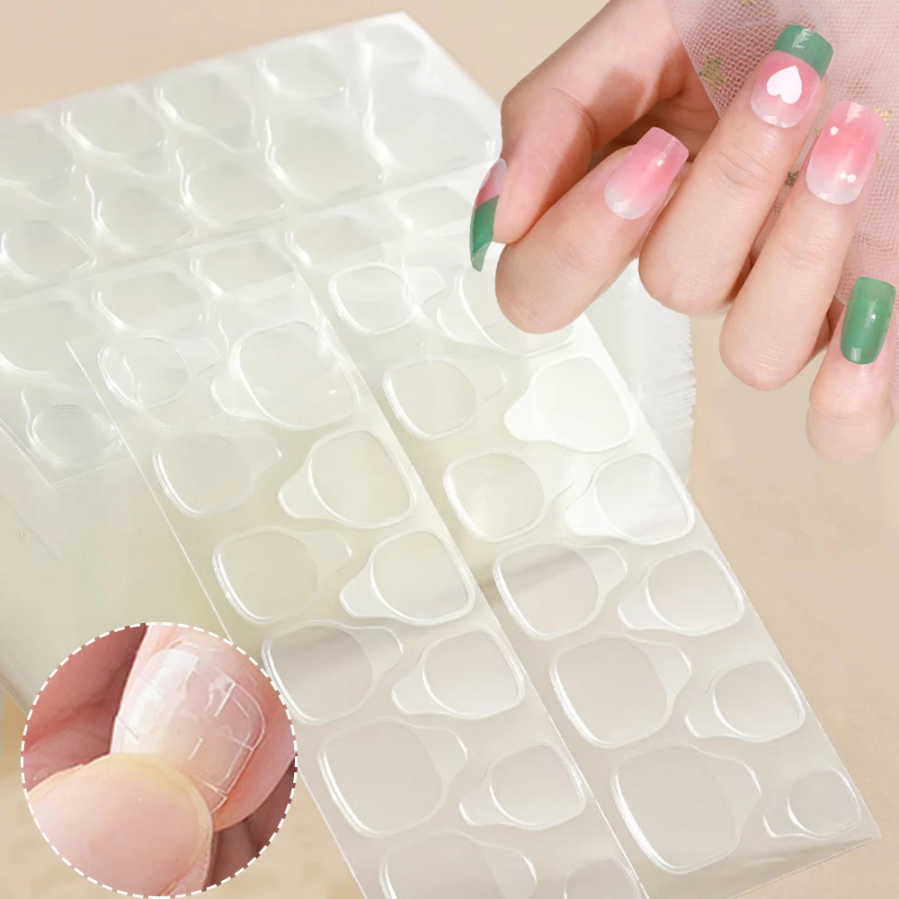 

10 Sheets Nail Adhesive Tabs Environmentally Waterproof Double-Side Nail Glue Sticker for False Nails Press Nails Jelly Sticker